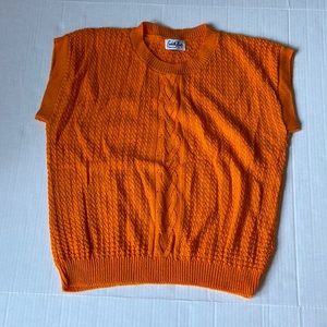 Orange sweater vest